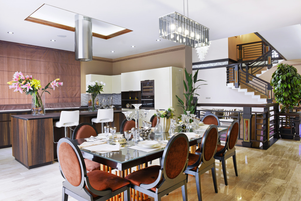 Luxury Dining Room jigsaw puzzle in Food & Bakery puzzles on TheJigsawPuzzles.com