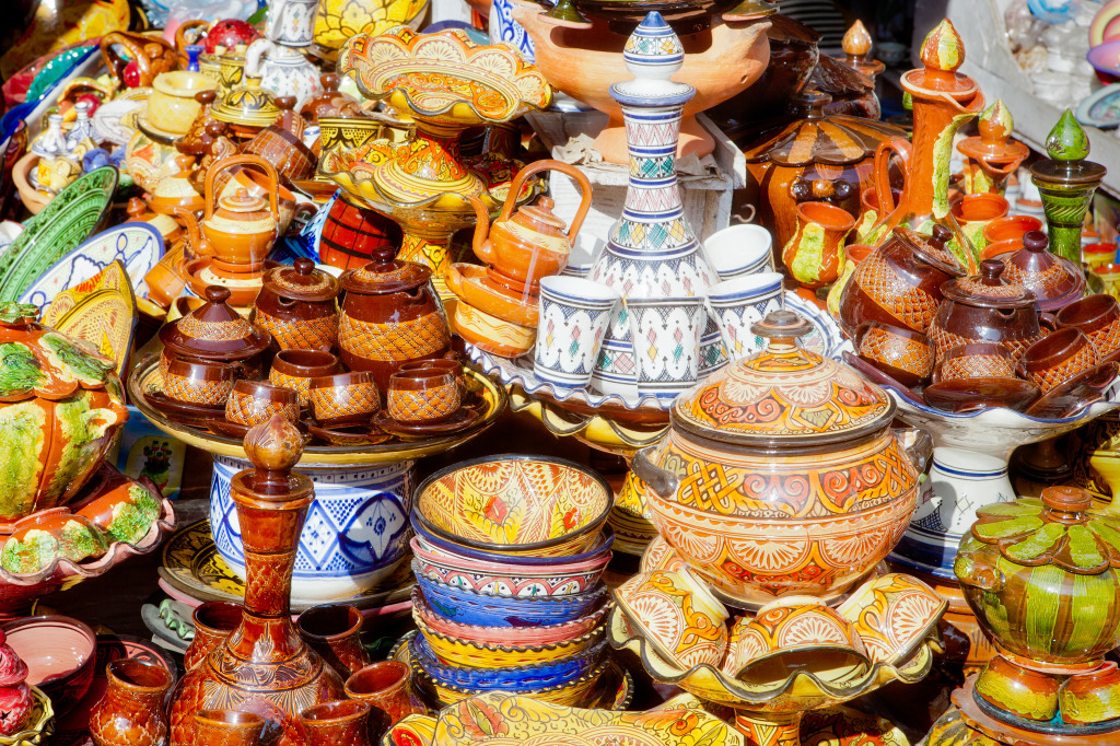 Traditional Moroccan Earthenware jigsaw puzzle in Handmade puzzles on TheJigsawPuzzles.com