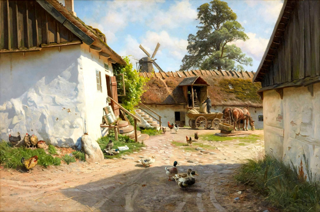 Blaabaek Watermill Garden Interior jigsaw puzzle in Piece of Art puzzles on TheJigsawPuzzles.com