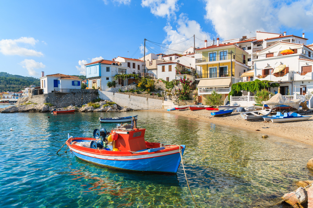 Kokkari Bay, Samos Island, Greece jigsaw puzzle in Great Sightings puzzles on TheJigsawPuzzles.com