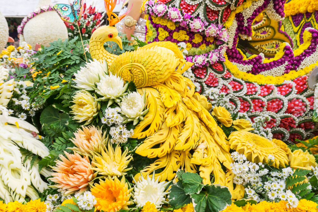 Chiang Mai Flower Festival, Thailand jigsaw puzzle in Flowers puzzles on TheJigsawPuzzles.com