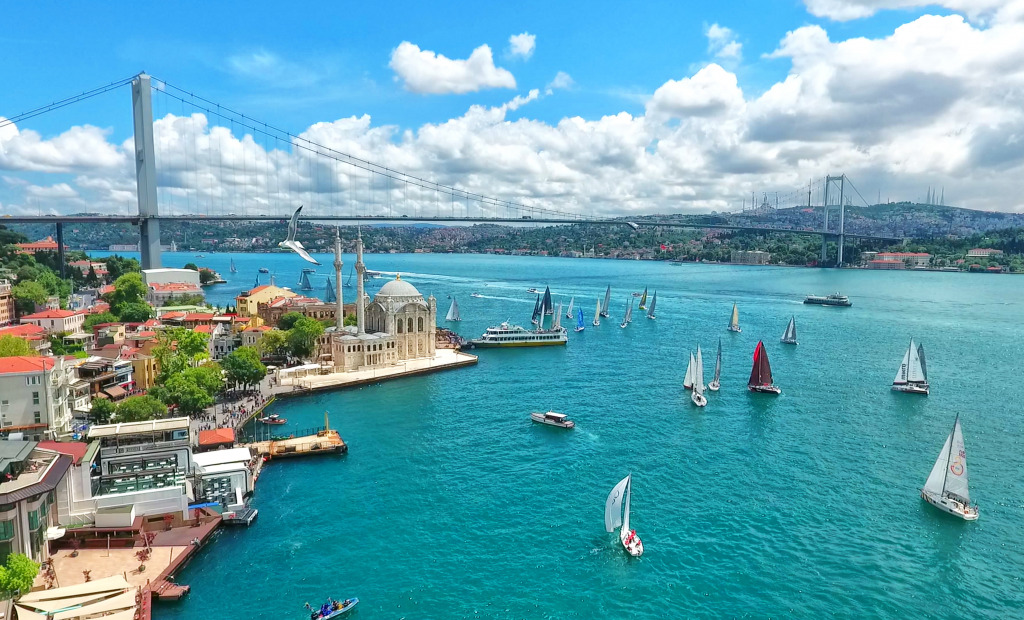 Istanbul Bosphorus Bridge, Turkey jigsaw puzzle in Bridges puzzles on TheJigsawPuzzles.com