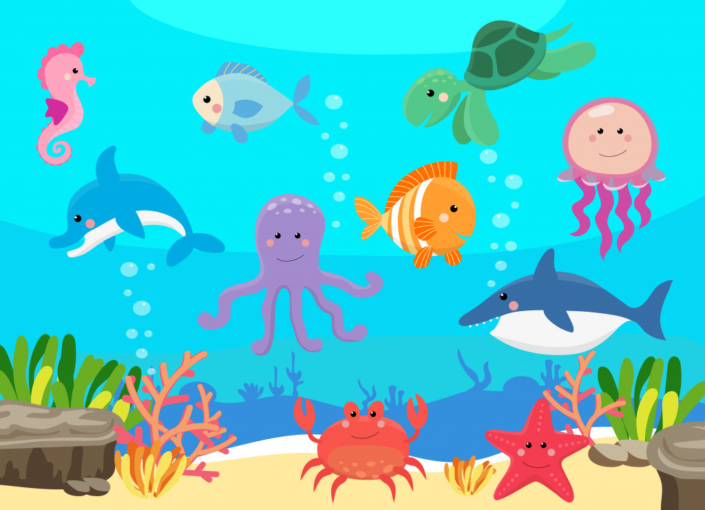 Marine Animals jigsaw puzzle in Under the Sea puzzles on TheJigsawPuzzles.com