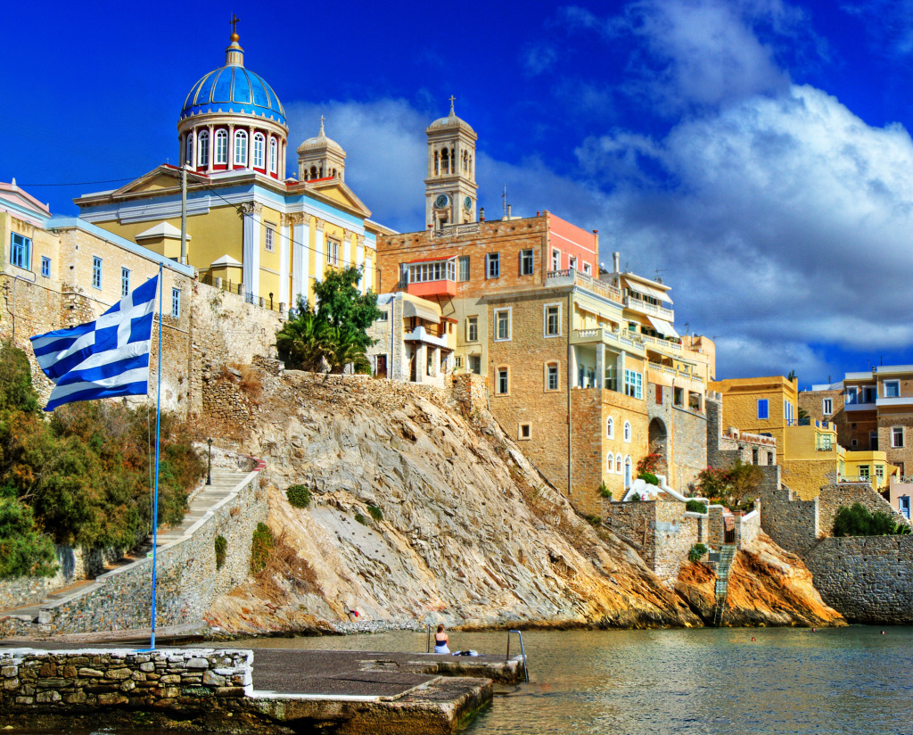 Syros Island, Greece jigsaw puzzle in Street View puzzles on TheJigsawPuzzles.com
