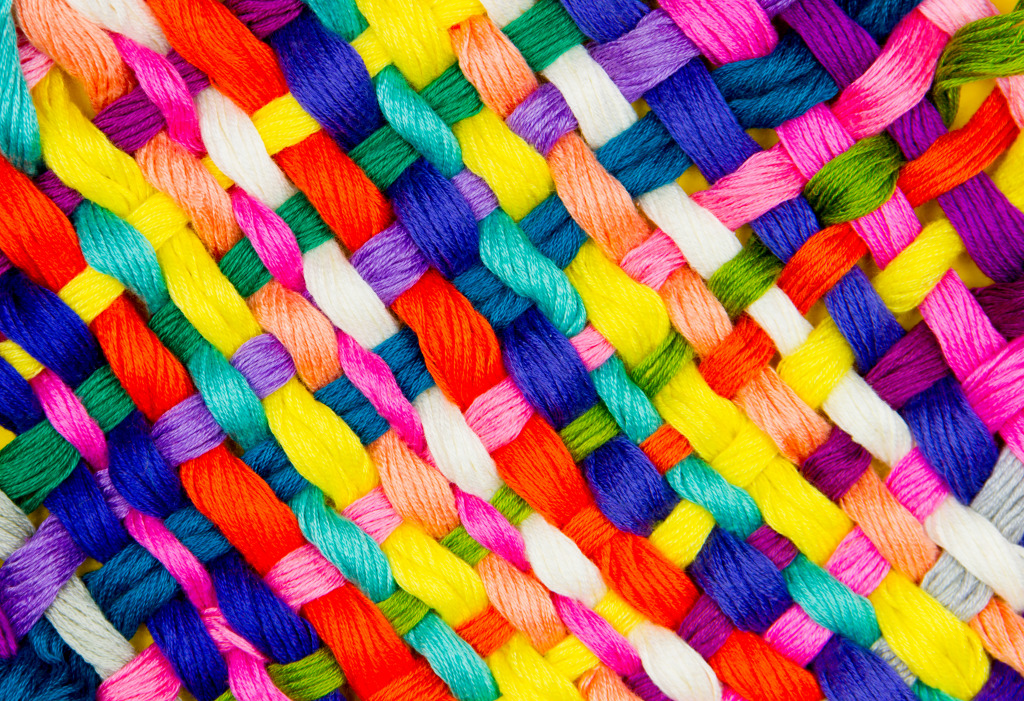 Colorful Stripes of Threads jigsaw puzzle in Handmade puzzles on TheJigsawPuzzles.com