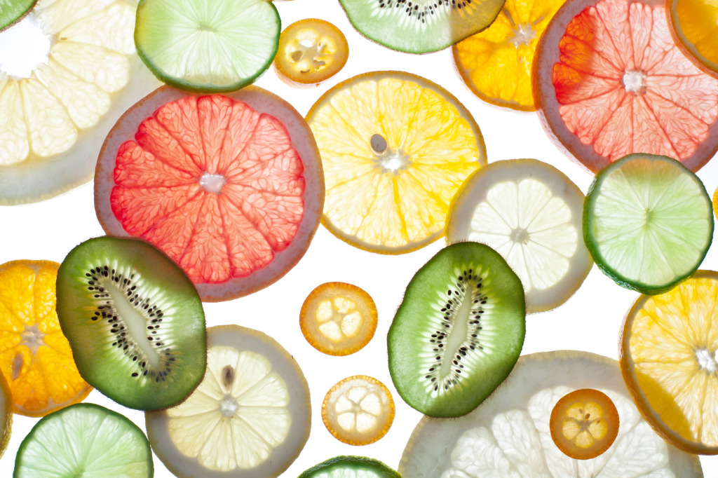 Citrus and Kiwi Slices jigsaw puzzle in Fruits & Veggies puzzles on TheJigsawPuzzles.com