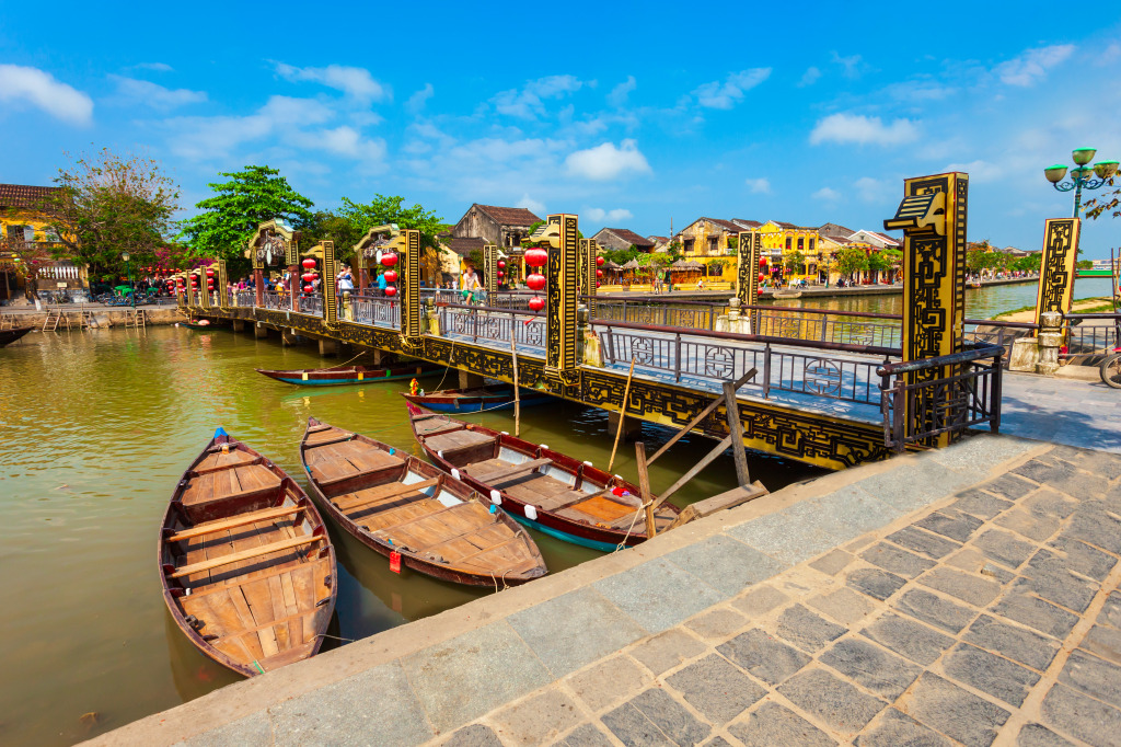 Cau An Hoi Bridge, Hoi An, Vietnam jigsaw puzzle in Bridges puzzles on TheJigsawPuzzles.com