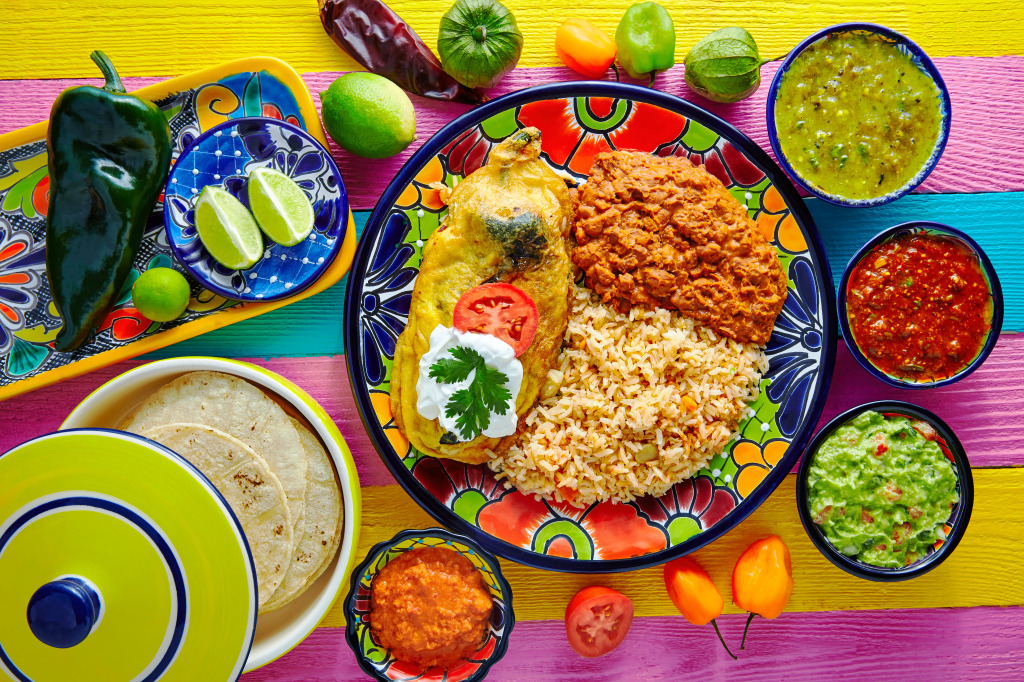 Mexican Cuisine jigsaw puzzle in Food & Bakery puzzles on TheJigsawPuzzles.com