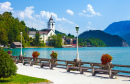 St. Wolfgang Waterfront and Wolfgangsee Lake, Austria