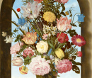 Vase of Flowers in a Window Niche