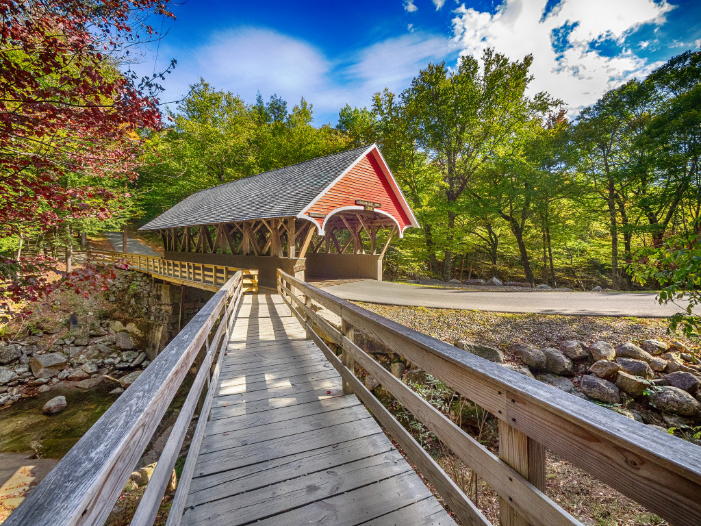 Franconia Notch State Park, New Hampshire jigsaw puzzle in Bridges puzzles on TheJigsawPuzzles.com