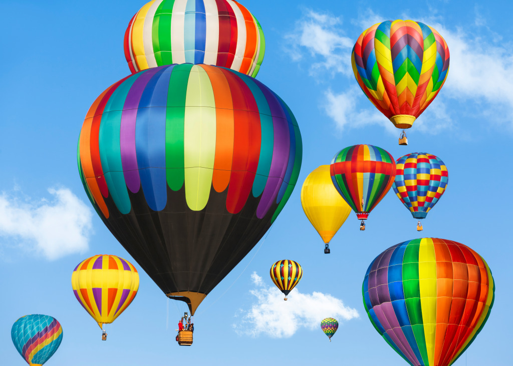 Colorful Hot Air Balloons jigsaw puzzle in Aviation puzzles on TheJigsawPuzzles.com