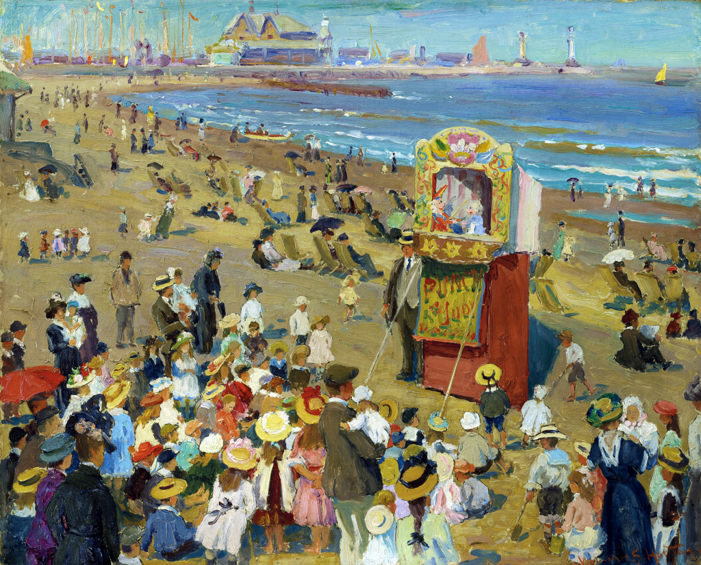 Punch and Judy on the Beach jigsaw puzzle in Piece of Art puzzles on TheJigsawPuzzles.com