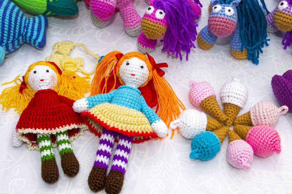 Crocheted Toys jigsaw puzzle in Puzzle of the Day puzzles on TheJigsawPuzzles.com