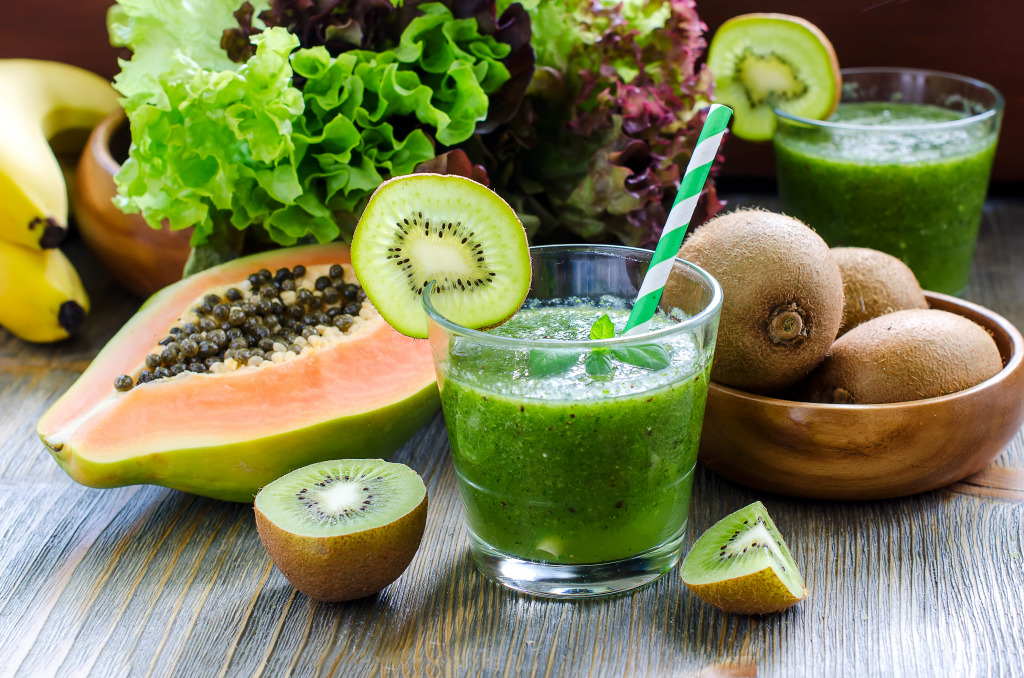 Kiwi Fruit Smoothie jigsaw puzzle in Fruits & Veggies puzzles on TheJigsawPuzzles.com