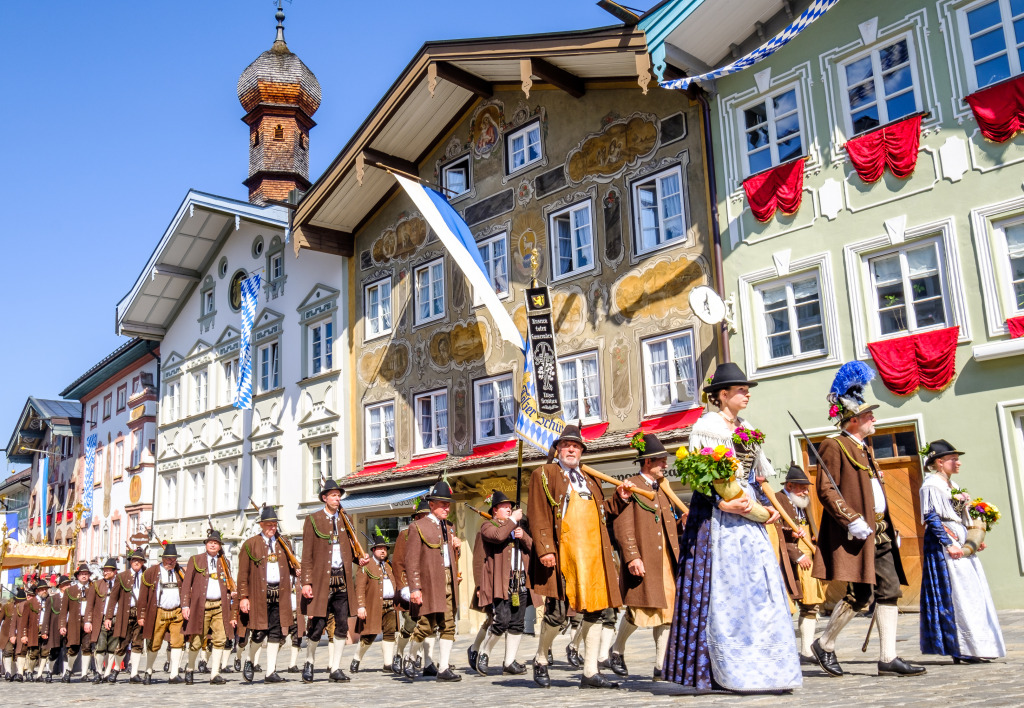 Corpus Christi Procession, Bad Toelz, Germany jigsaw puzzle in Street View puzzles on TheJigsawPuzzles.com