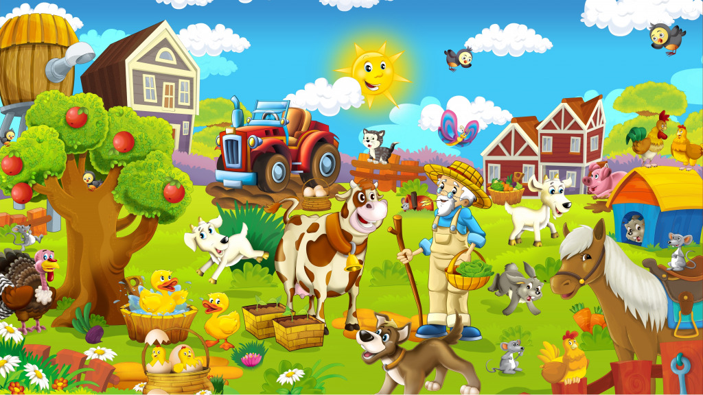Animals on the Farm jigsaw puzzle in Animals puzzles on TheJigsawPuzzles.com