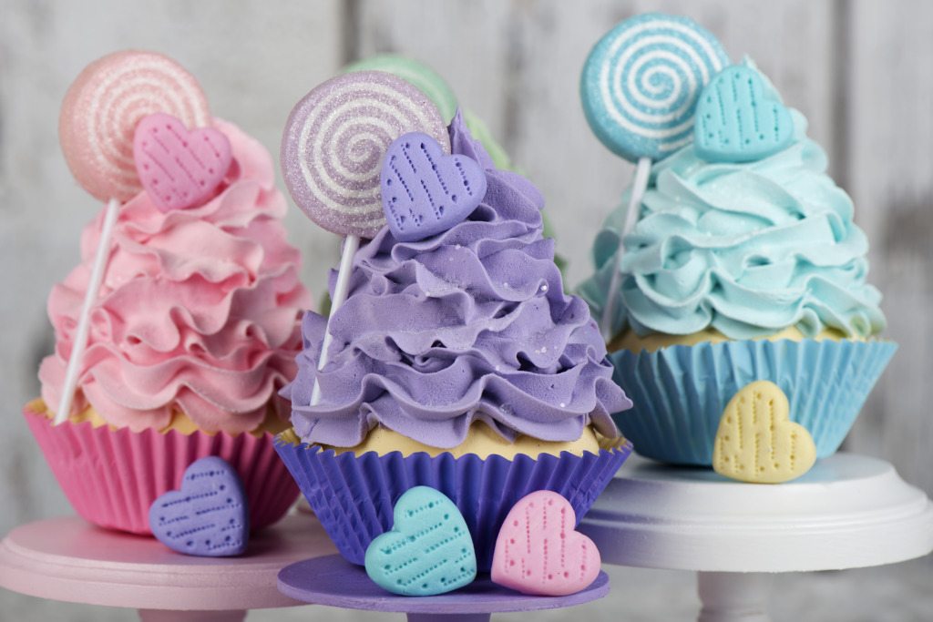Lollipop Cupcakes jigsaw puzzle in Food & Bakery puzzles on TheJigsawPuzzles.com