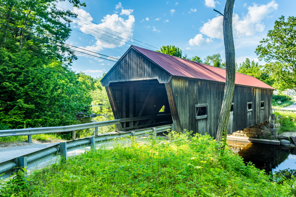 Dalton Covered Bridge, New Hampshire jigsaw puzzle in Bridges puzzles on TheJigsawPuzzles.com