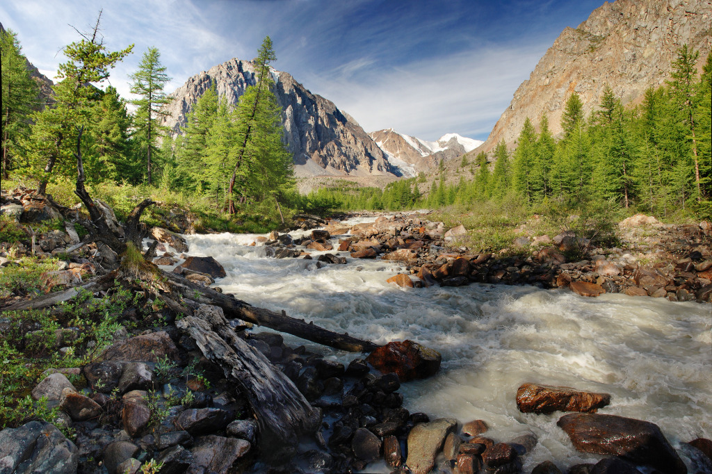 Altai Mountains, Siberia jigsaw puzzle in Waterfalls puzzles on TheJigsawPuzzles.com