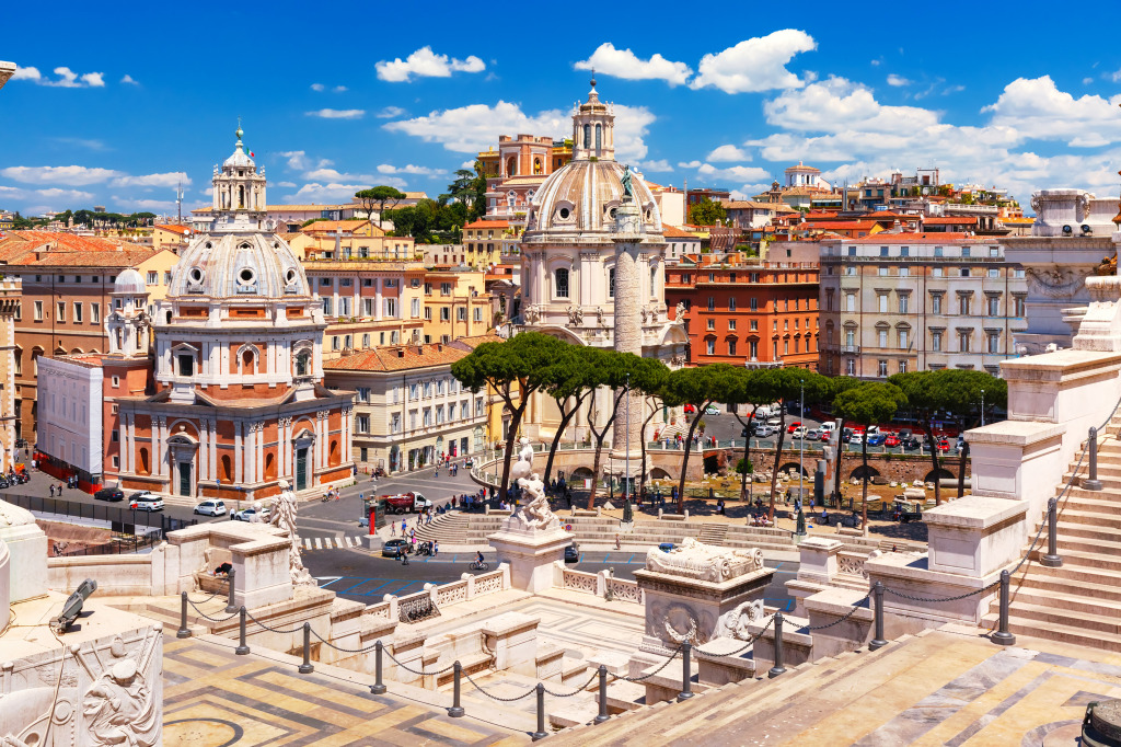 Ruins of Trajan Forum, Rome, Italy jigsaw puzzle in Street View puzzles on TheJigsawPuzzles.com