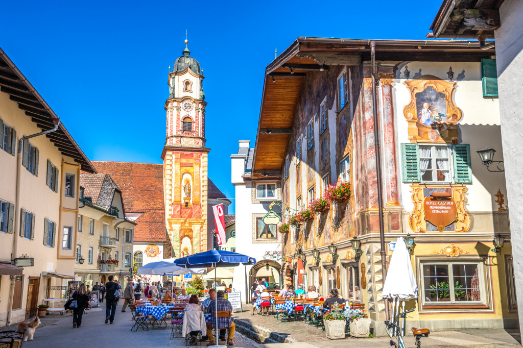 Church in Mittenwald, Germany jigsaw puzzle in Street View puzzles on TheJigsawPuzzles.com