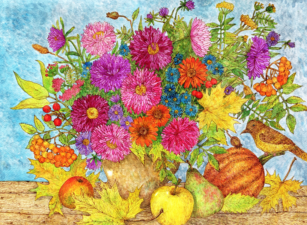 Still Life with Flowers jigsaw puzzle in Flowers puzzles on TheJigsawPuzzles.com