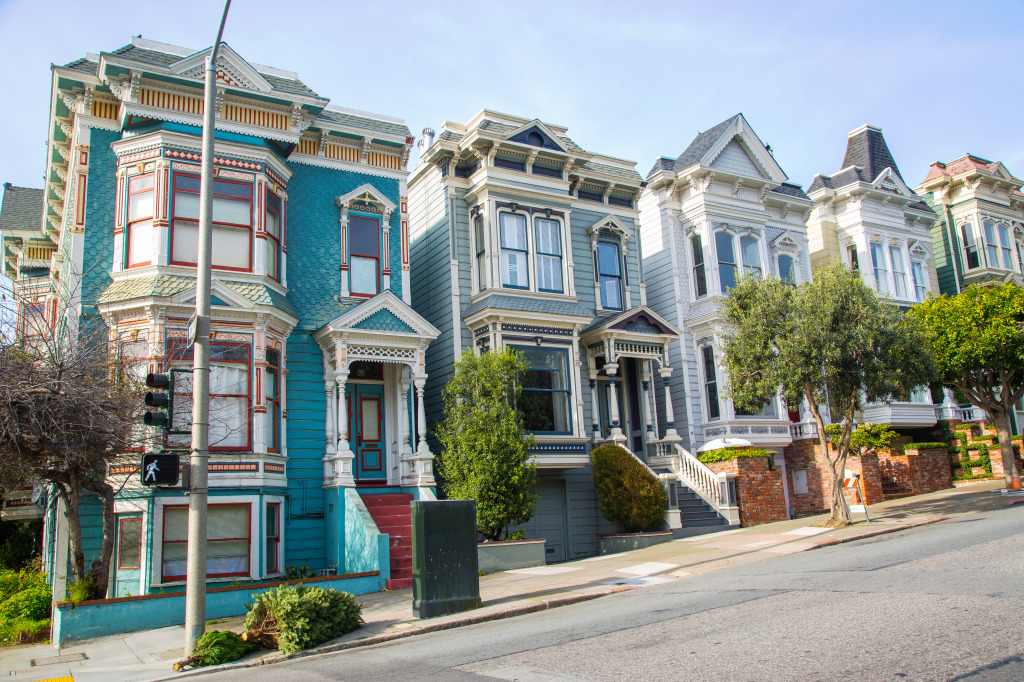 Victorian Houses in San Francisco jigsaw puzzle in Street View puzzles on TheJigsawPuzzles.com