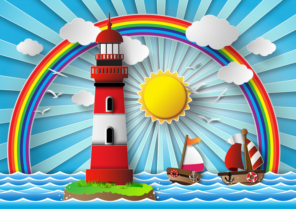 Lighthouse jigsaw puzzle in Puzzle of the Day puzzles on TheJigsawPuzzles.com