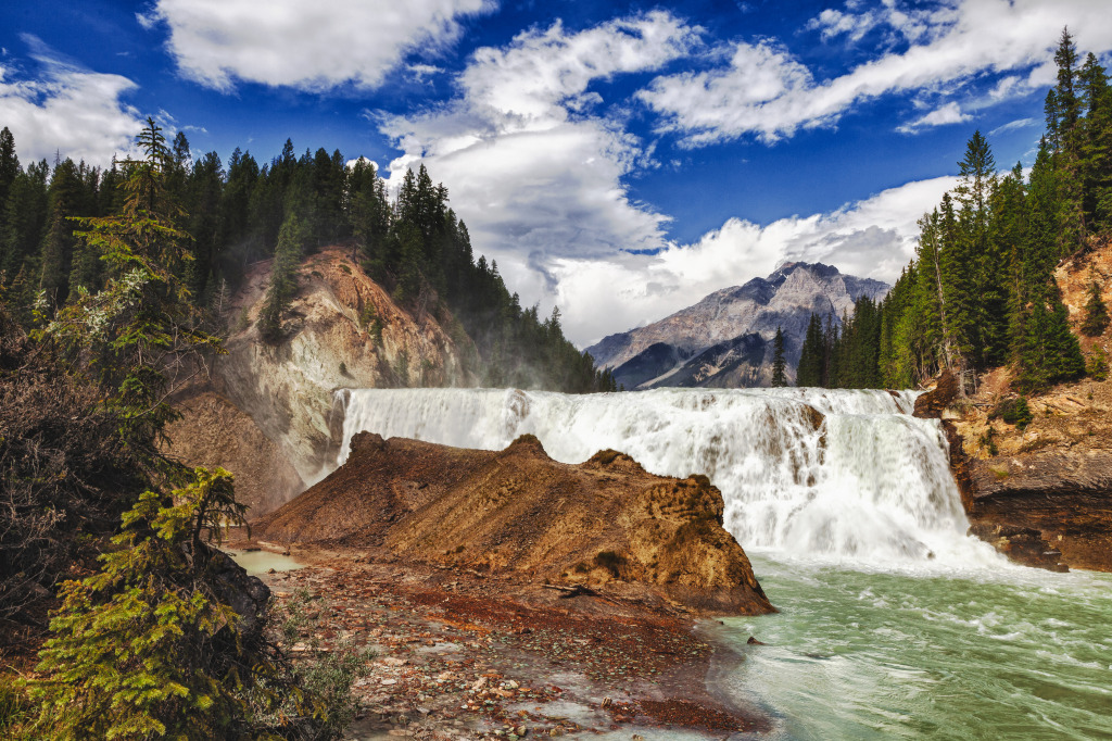 Wapta Falls, Yoho NP, British Columbia jigsaw puzzle in Waterfalls puzzles on TheJigsawPuzzles.com