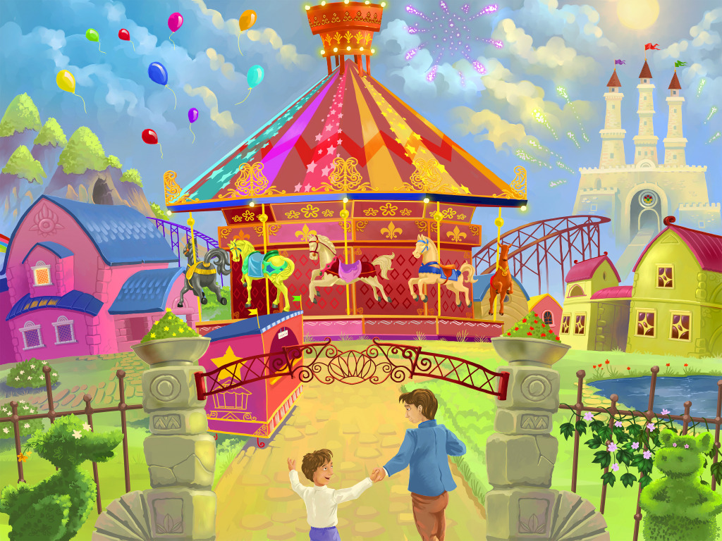 Amusement Park jigsaw puzzle in Kids Puzzles puzzles on TheJigsawPuzzles.com