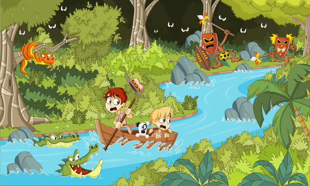 Jungle Adventure jigsaw puzzle in Kids Puzzles puzzles on TheJigsawPuzzles.com