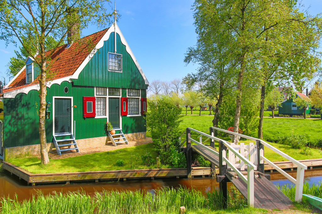 Zaanse Schans Village, Netherlands jigsaw puzzle in Bridges puzzles on TheJigsawPuzzles.com