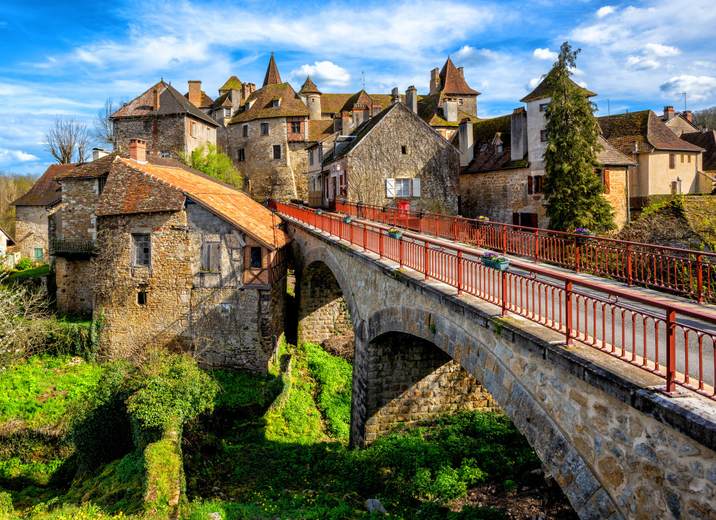 Old Town of Carennac, France jigsaw puzzle in Bridges puzzles on TheJigsawPuzzles.com