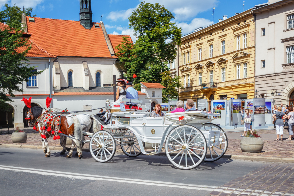 Historic Center of Krakow, Poland jigsaw puzzle in Street View puzzles on TheJigsawPuzzles.com