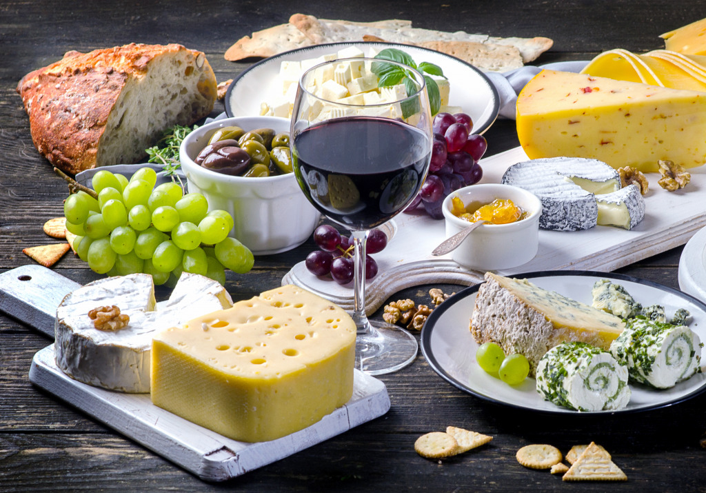 Variety of Cheese jigsaw puzzle in Food & Bakery puzzles on TheJigsawPuzzles.com