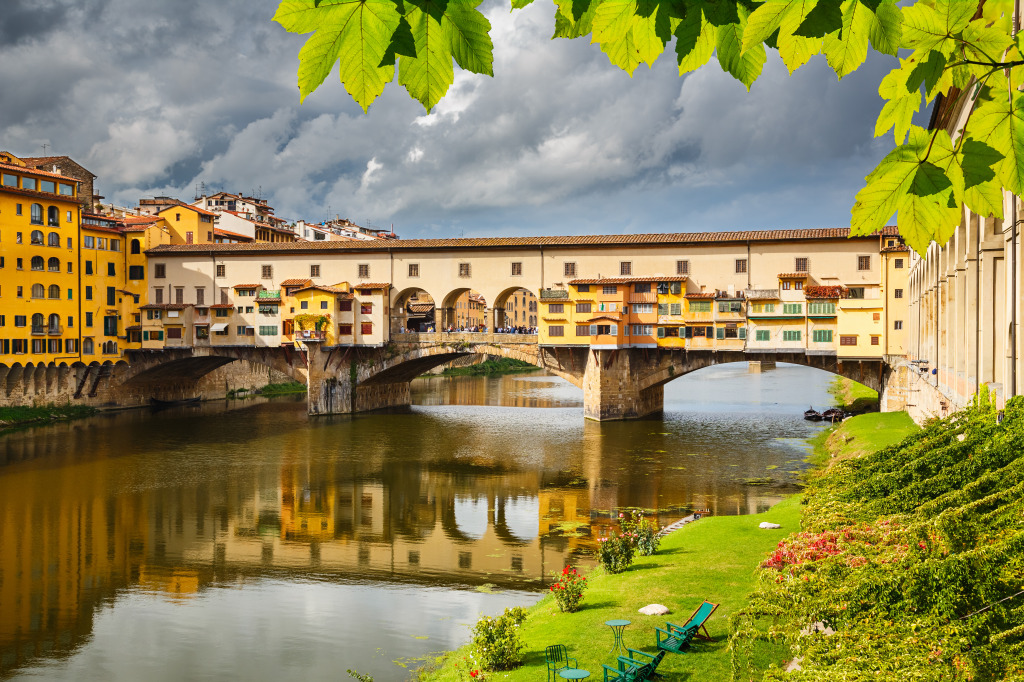 Ponte Vecchio, Florence, Italy jigsaw puzzle in Bridges puzzles on TheJigsawPuzzles.com