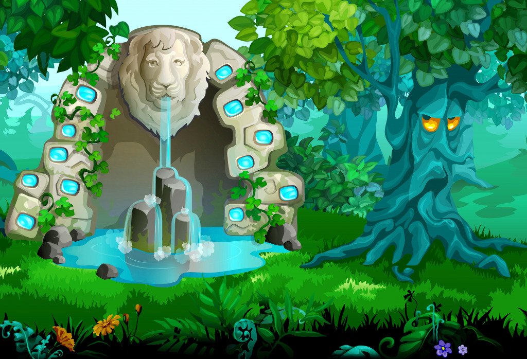 Fantasy Forest jigsaw puzzle in Waterfalls puzzles on TheJigsawPuzzles.com