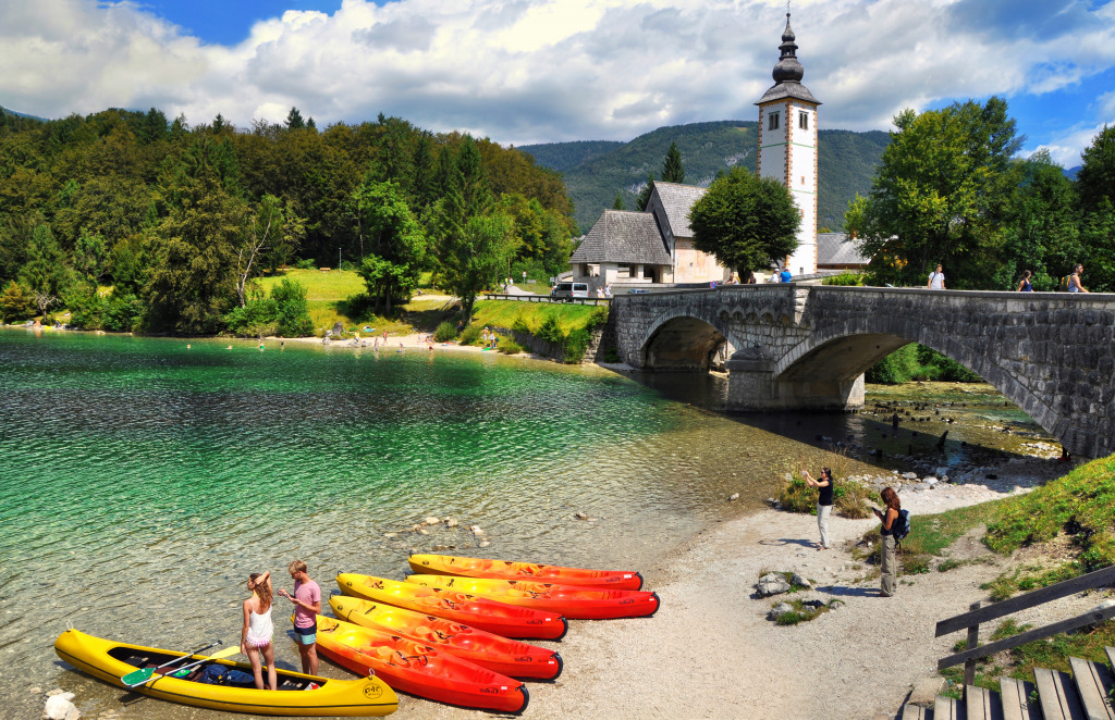 Bohinj Lake, Slovenia jigsaw puzzle in Bridges puzzles on TheJigsawPuzzles.com