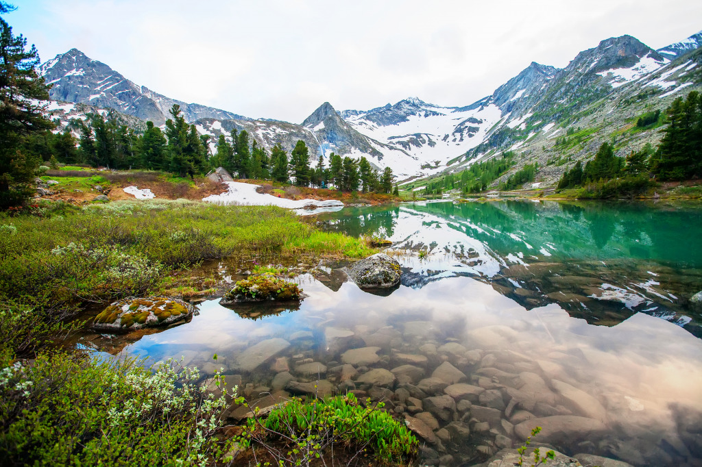Mountain Lake, Swiss Alps jigsaw puzzle in Great Sightings puzzles on TheJigsawPuzzles.com