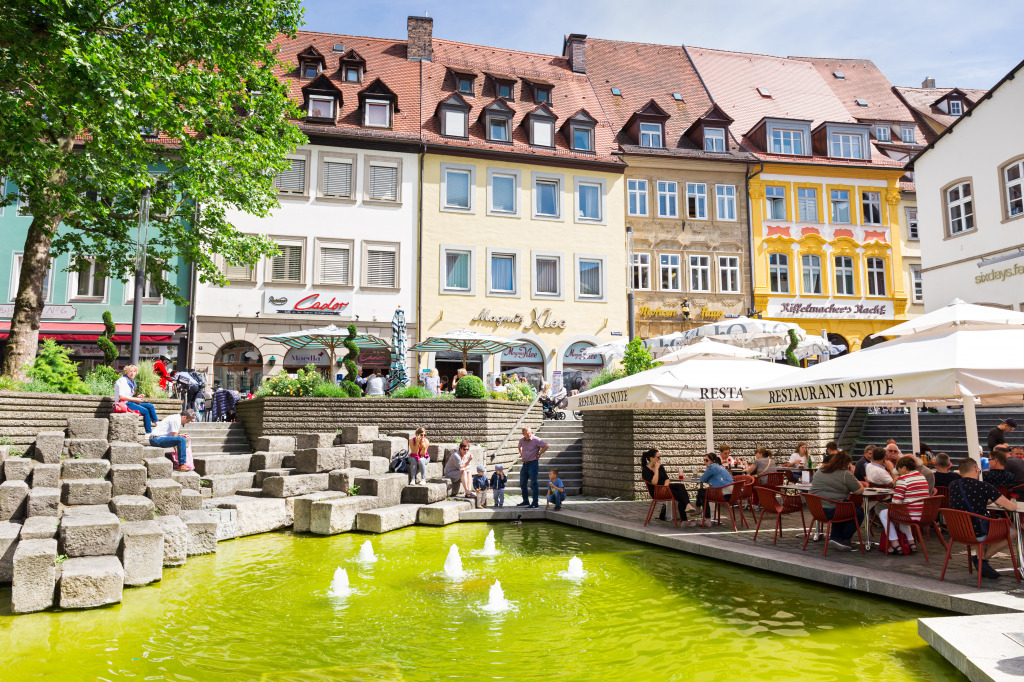 Obstmarkt Fountain Square, Bamberg, Germany jigsaw puzzle in Street View puzzles on TheJigsawPuzzles.com