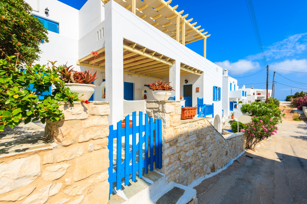 Naoussa Town, Paros Island, Greece jigsaw puzzle in Street View puzzles on TheJigsawPuzzles.com