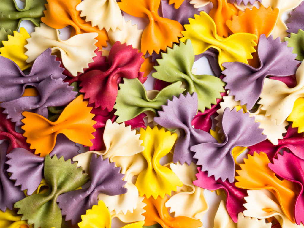 Colorful Farfalle Pasta jigsaw puzzle in Macro puzzles on TheJigsawPuzzles.com