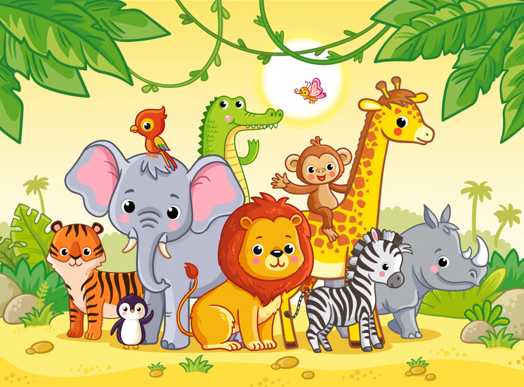 Cute African Animals jigsaw puzzle in Animals puzzles on TheJigsawPuzzles.com