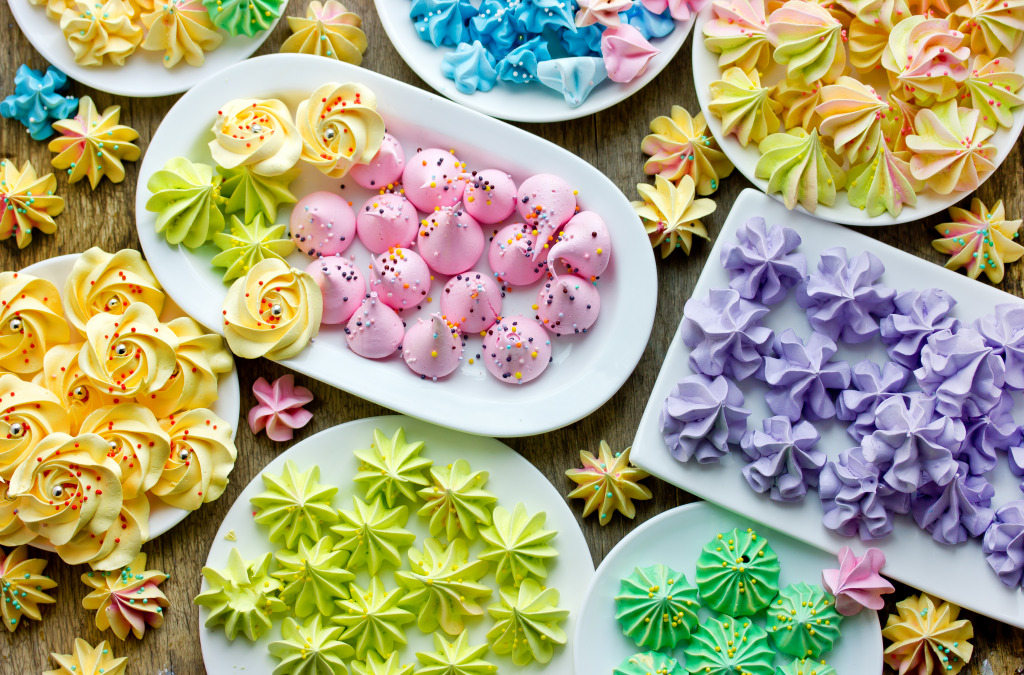 Homemade Meringue Cookies jigsaw puzzle in Macro puzzles on TheJigsawPuzzles.com