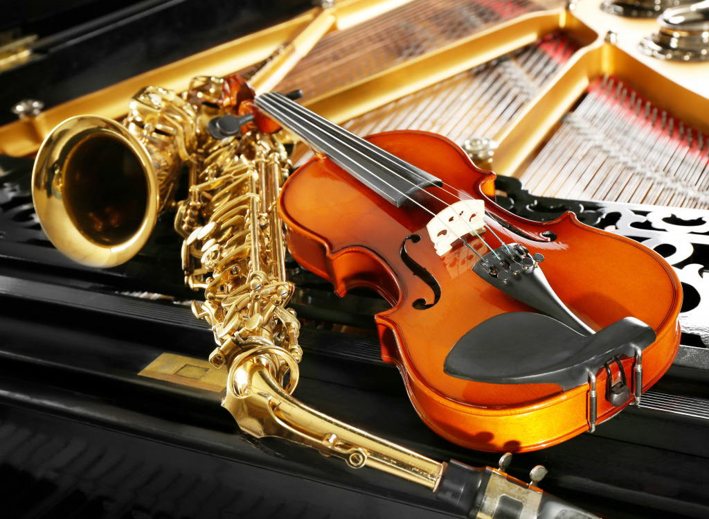 Musical Instruments jigsaw puzzle in Macro puzzles on TheJigsawPuzzles.com