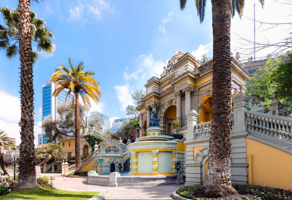 Neptune's Terrace Fountain, Santiago, Chile jigsaw puzzle in Street View puzzles on TheJigsawPuzzles.com