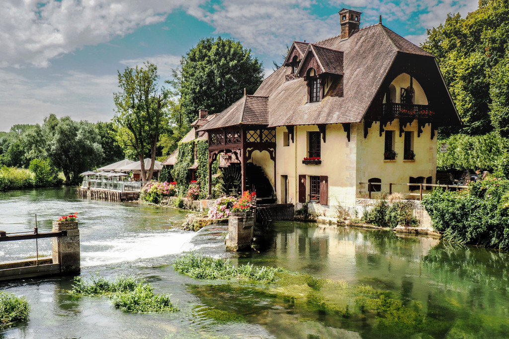 Water Mill in Fourges, France jigsaw puzzle in Waterfalls puzzles on TheJigsawPuzzles.com