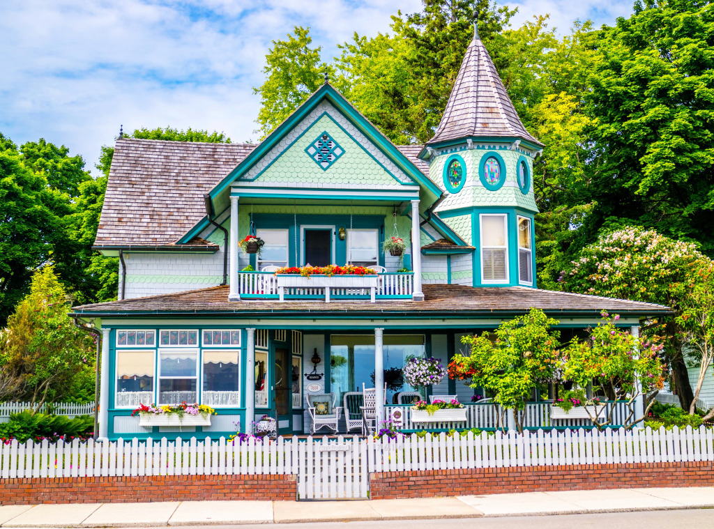 Victorian House in Chicago IL jigsaw puzzle in Puzzle of the Day puzzles on TheJigsawPuzzles.com