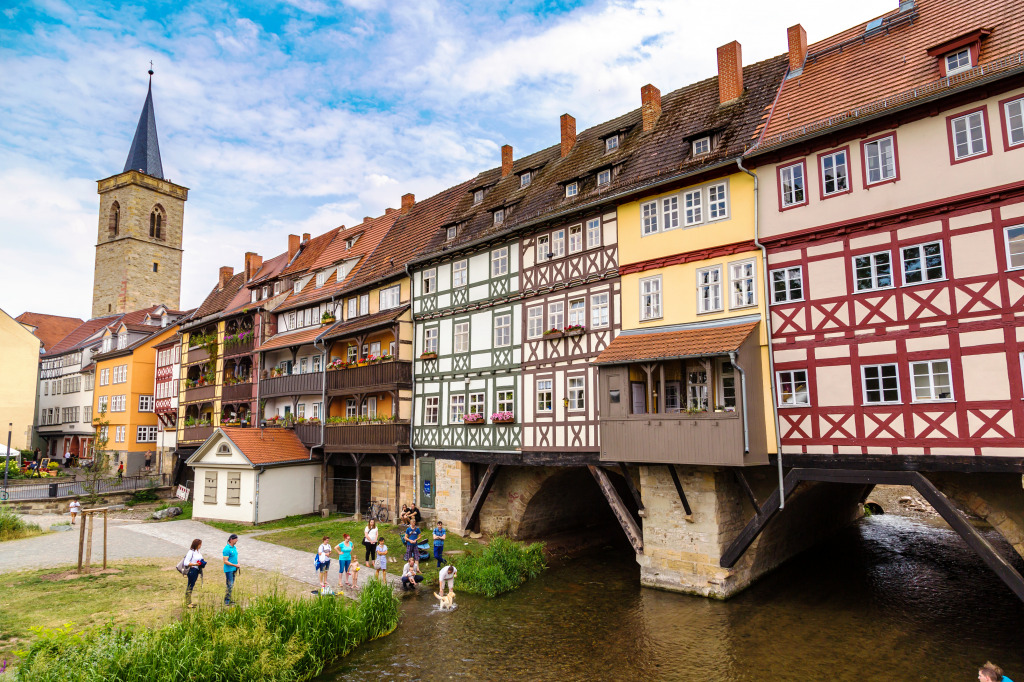 Kramerbrucke, Erfurt, Germany jigsaw puzzle in Bridges puzzles on TheJigsawPuzzles.com